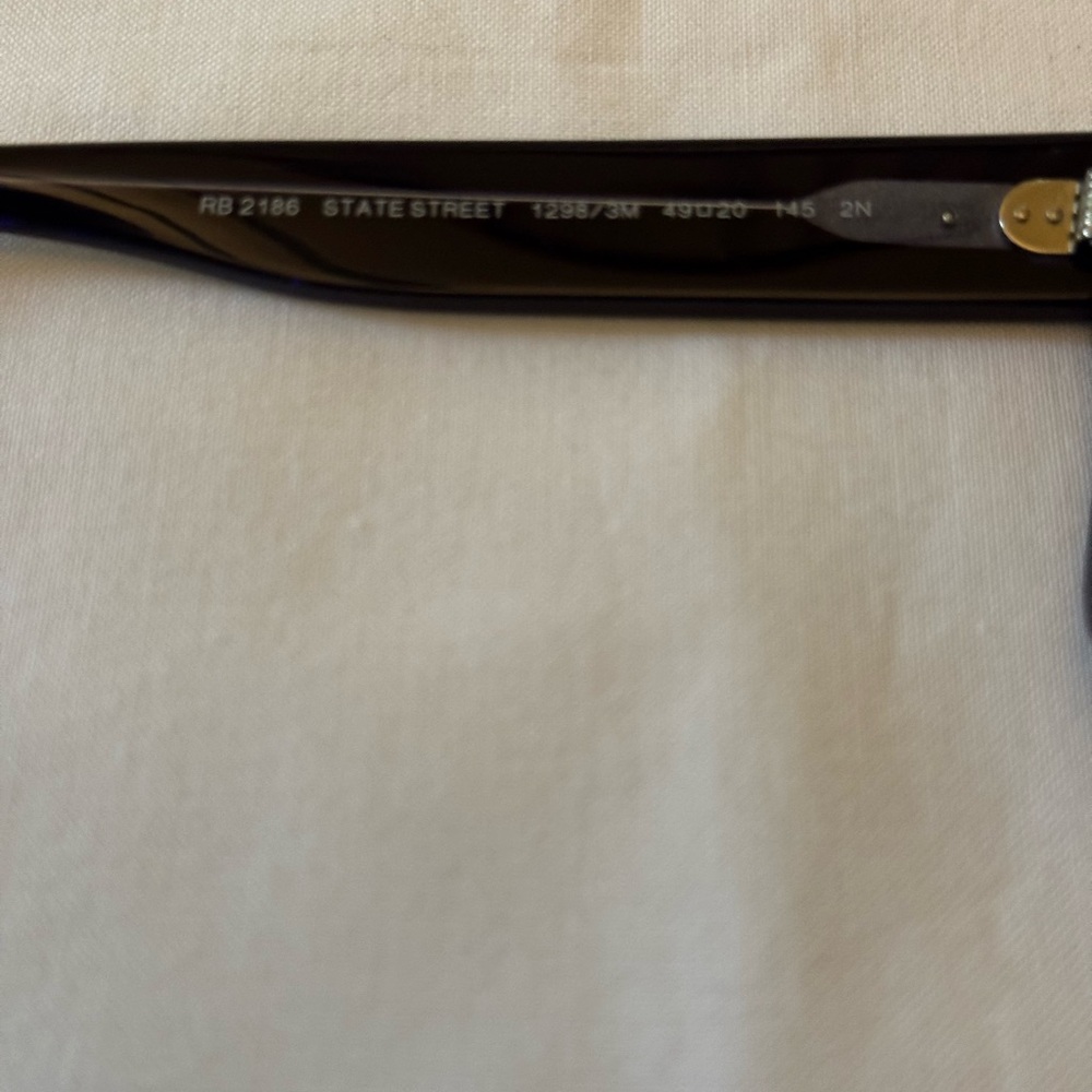 Ray-Ban Sunglasses RB2186 STATE STREET 1298/3M Blue on Transparent Blue Square - Picture 5 of 12